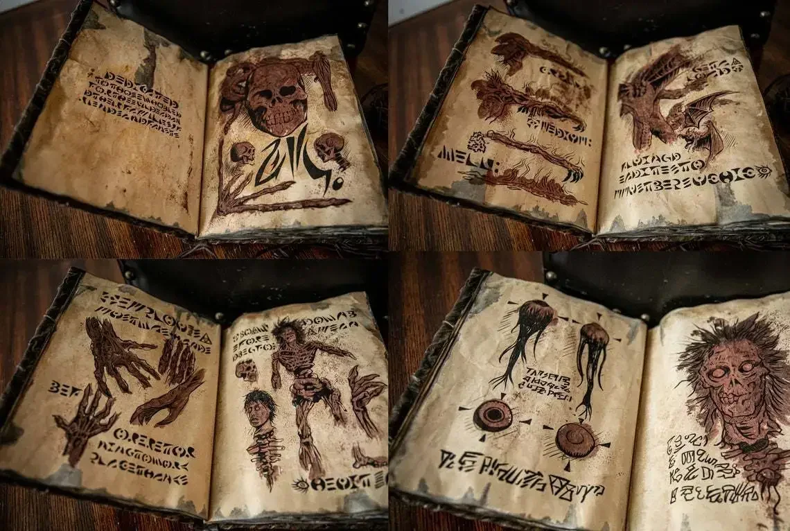 Vintage Collectible Books - Vintage Necronomicon - Dark Magic Summoning