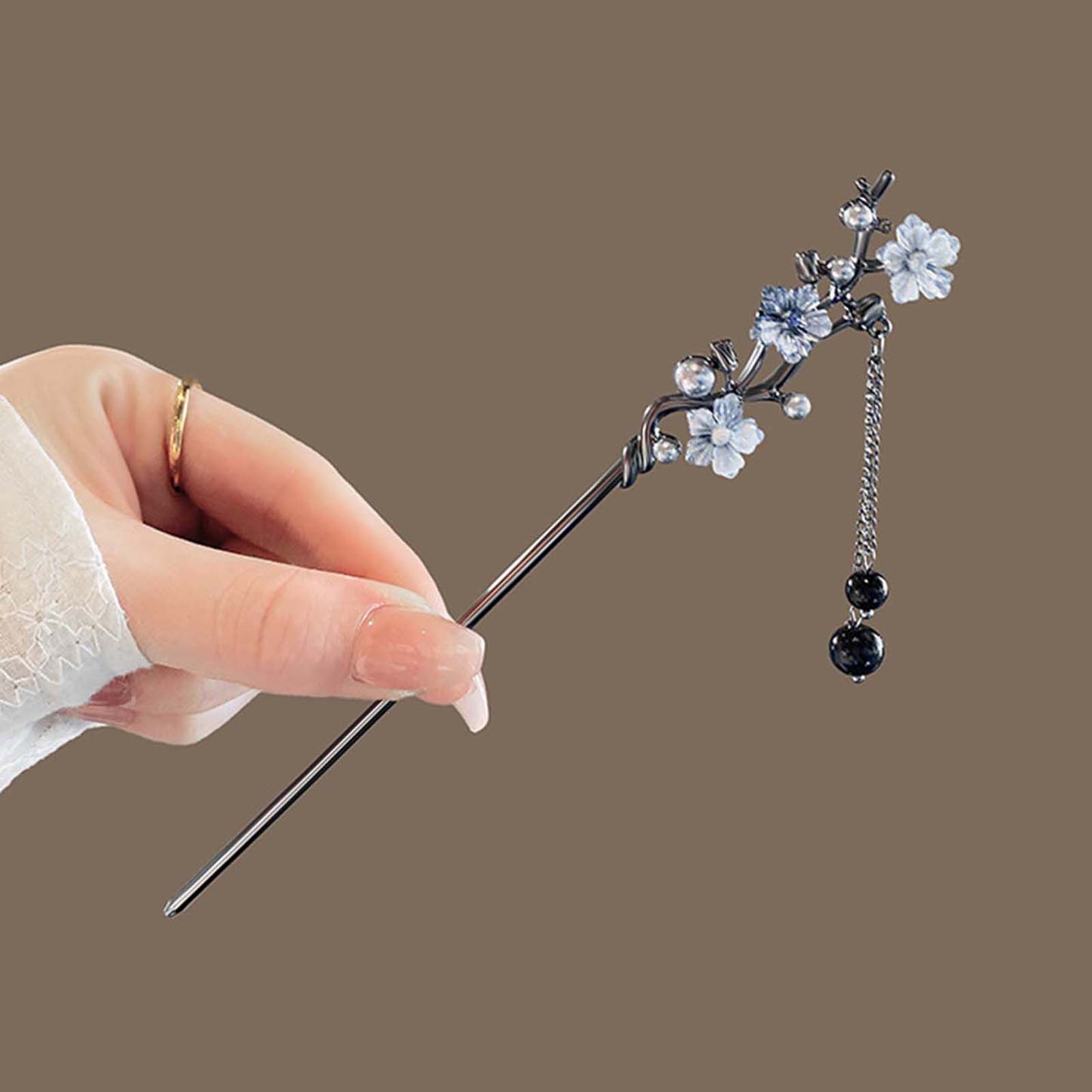 Vintage Collector - Chinese Style Hair Sticks Balck Metal