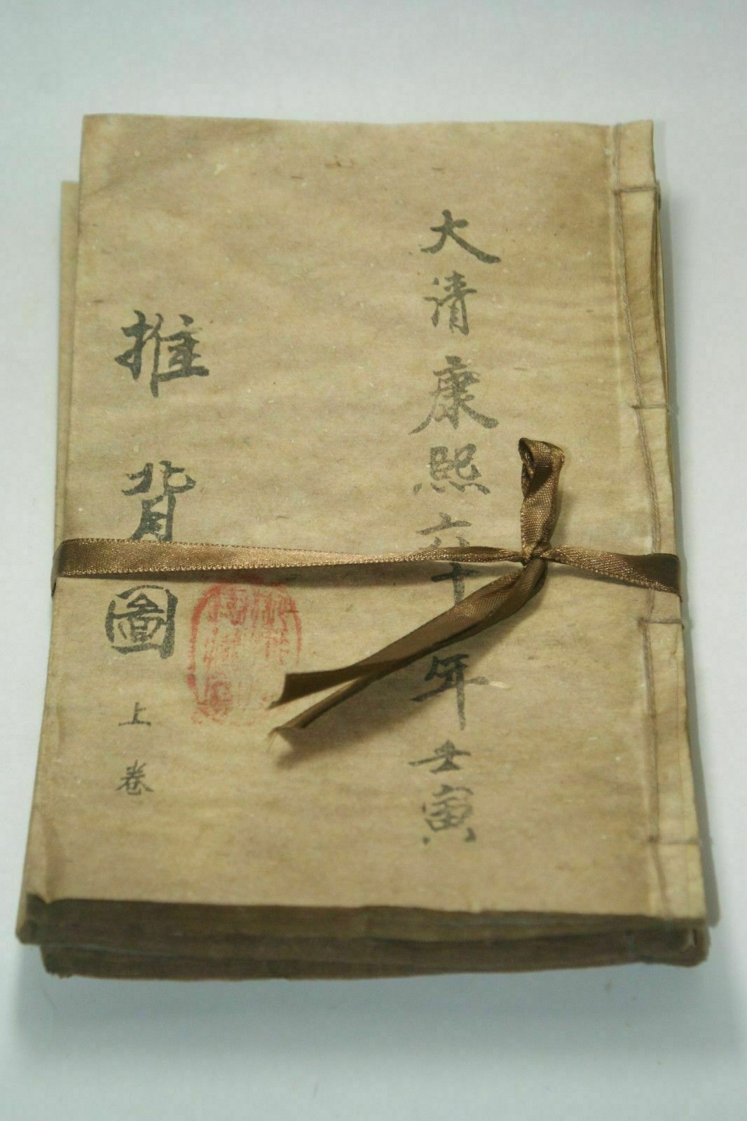 Vintage Collectible Books - Hand-Painted Old Chinese Ancient Book 'Push
