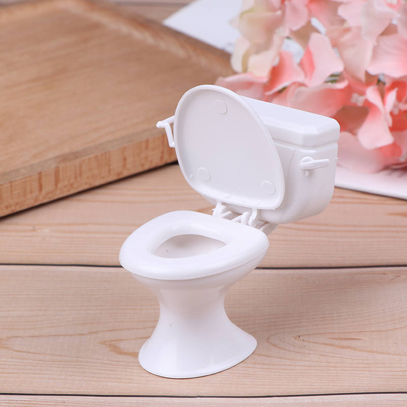 Vintage Collectible Dolls - 【M】Dollhouse Furniture Vintage Bathroom Modeling White