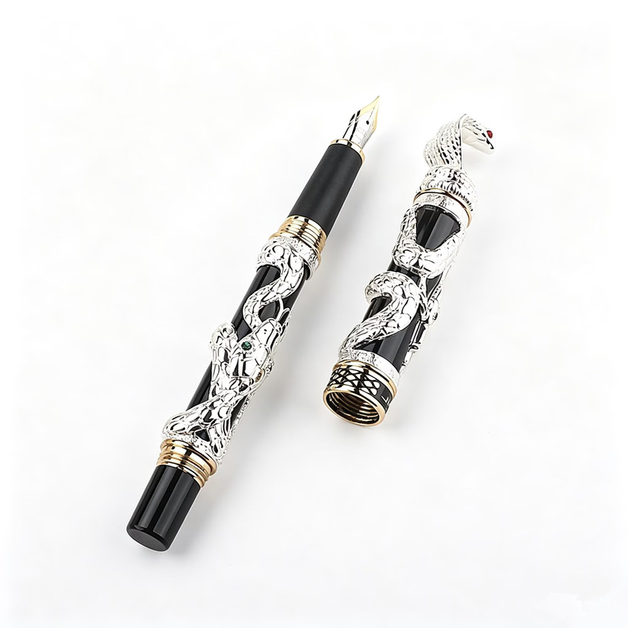 Jinhao Luxury 3D Snake Embosse - đánh giá và giá Vintage Collectible Pens
