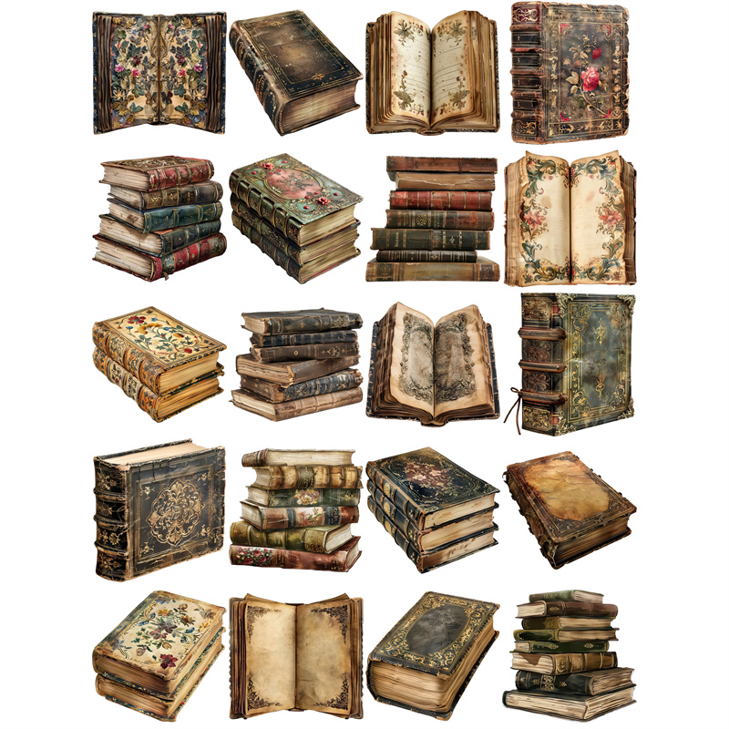 20Pcs/Pack Vintage Books Stick - đánh giá và giá Vintage Collectible Books