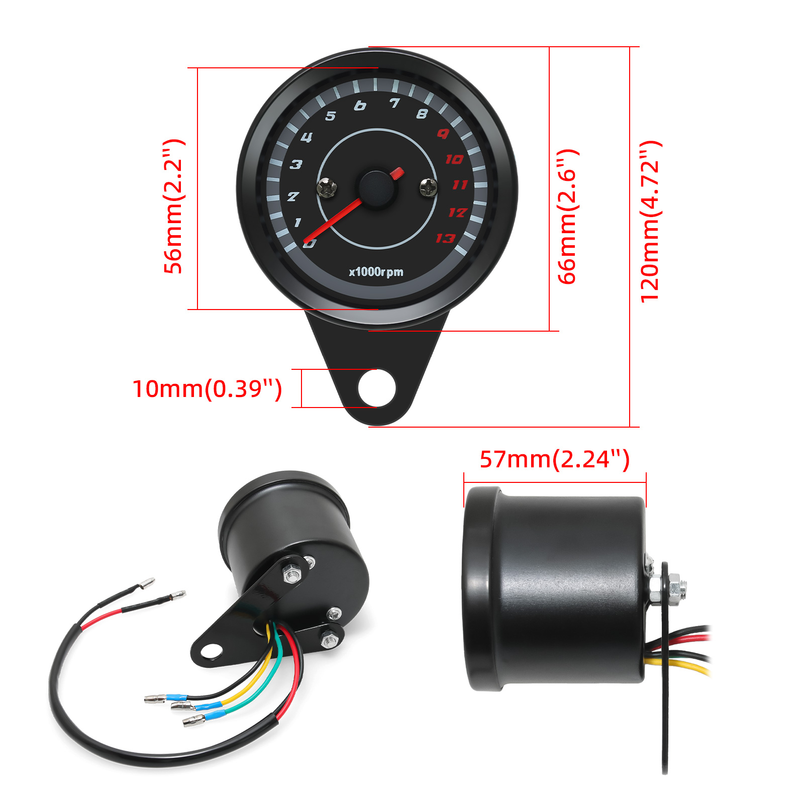 13000 RPM Meter Universal Scoo - đánh giá và giá Analog Meter Gauge