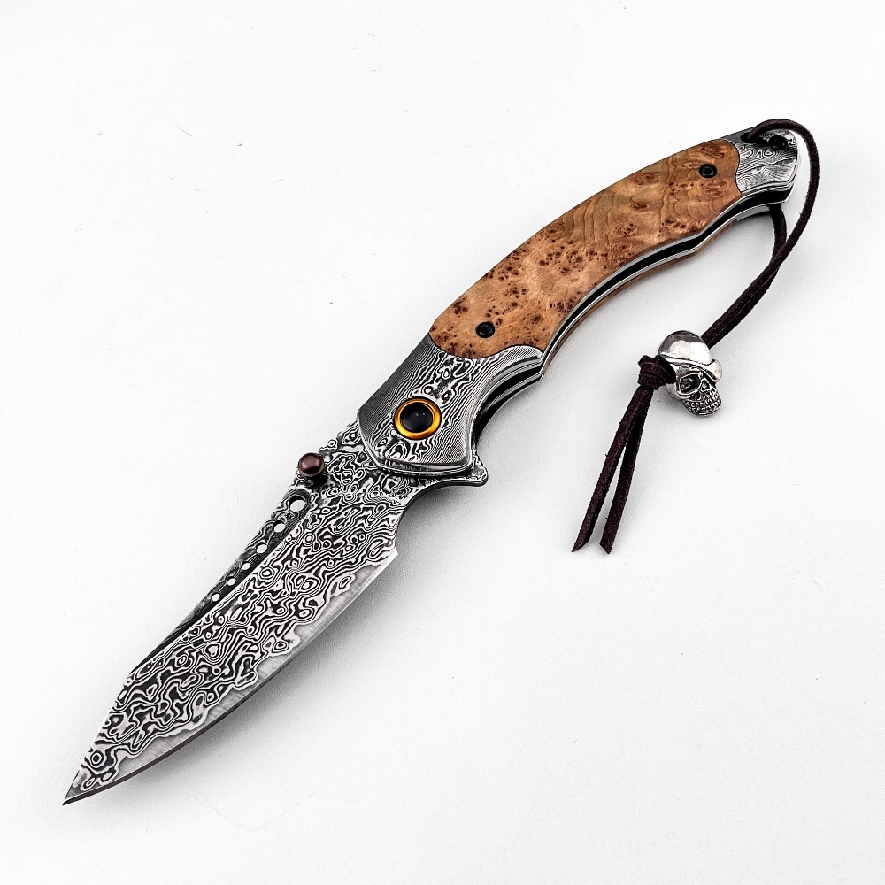 High Hardness Damascus Pattern - đánh giá và giá Vintage Collectible Pocket Knives