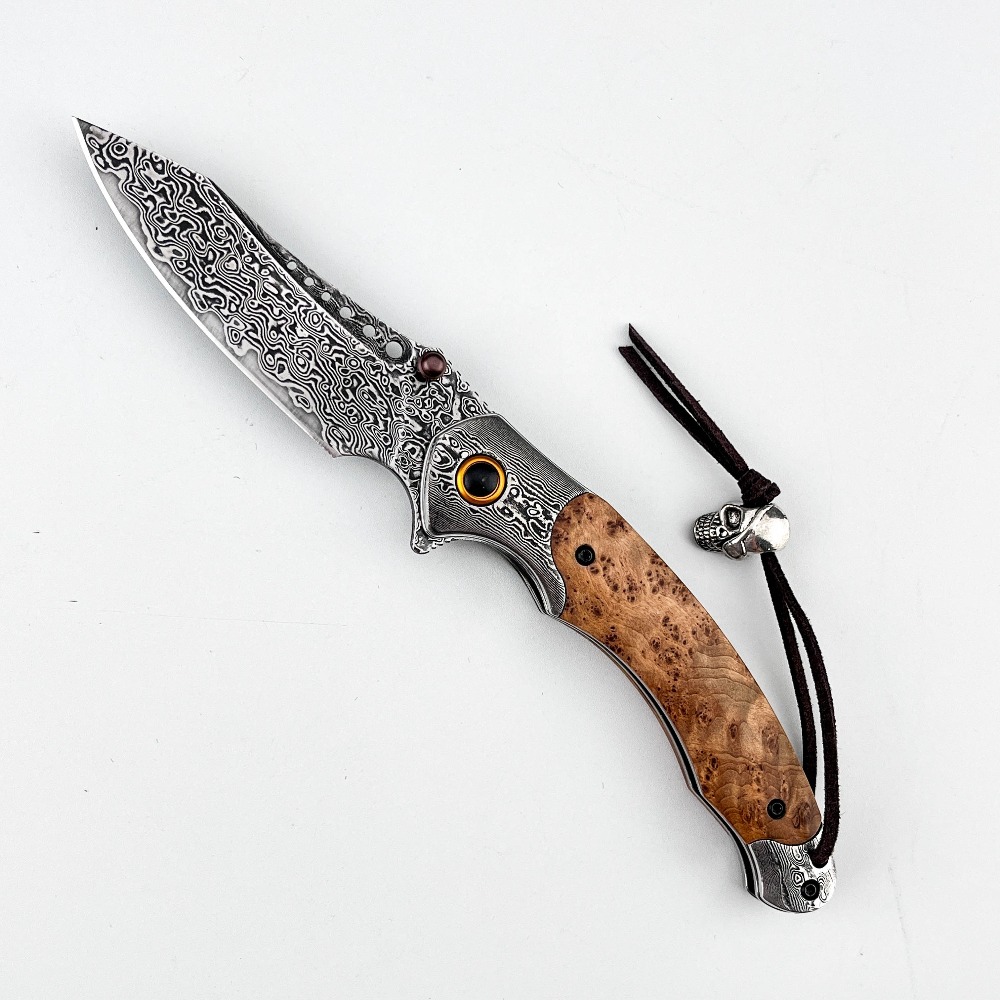 High Hardness Damascus Pattern - đánh giá và giá Vintage Collectible Pocket Knives