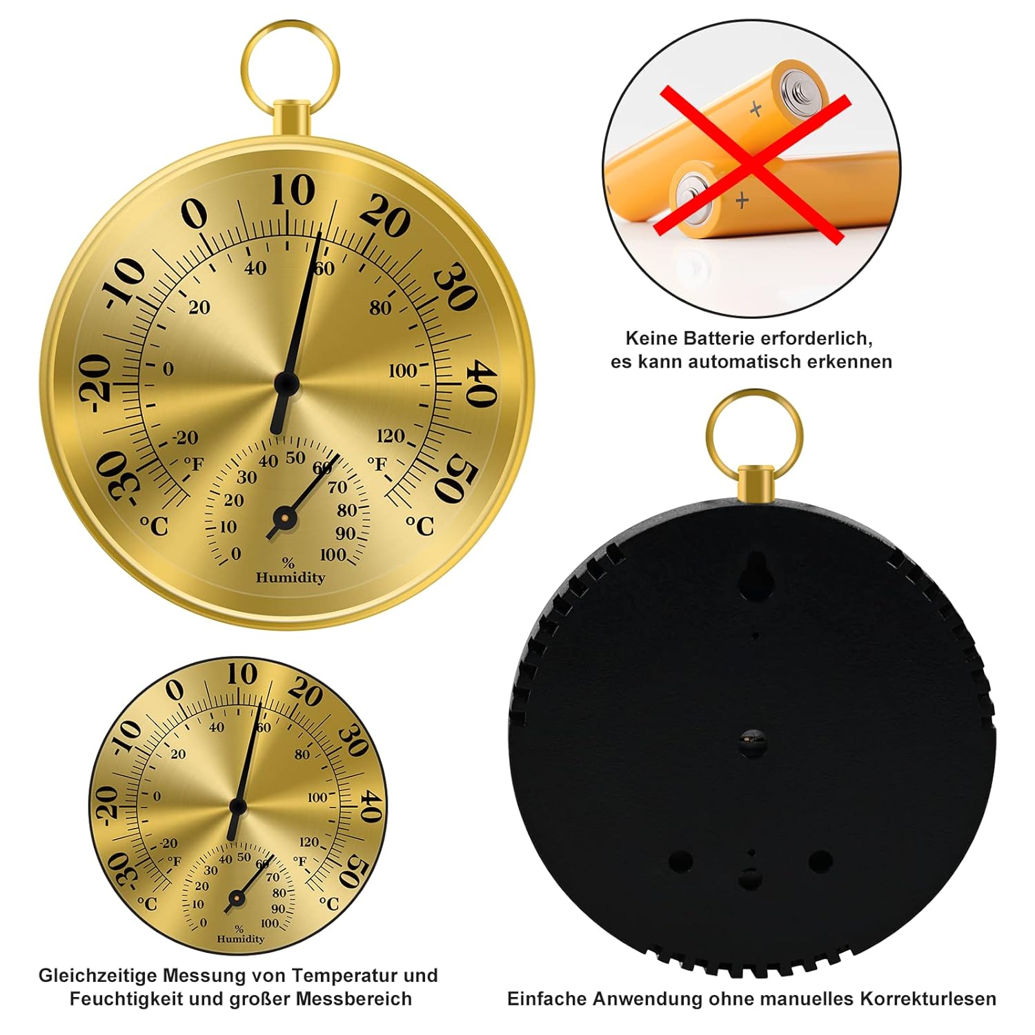 10CM Wall Thermometer Hygromet - đánh giá và giá Analog Meter Gauge