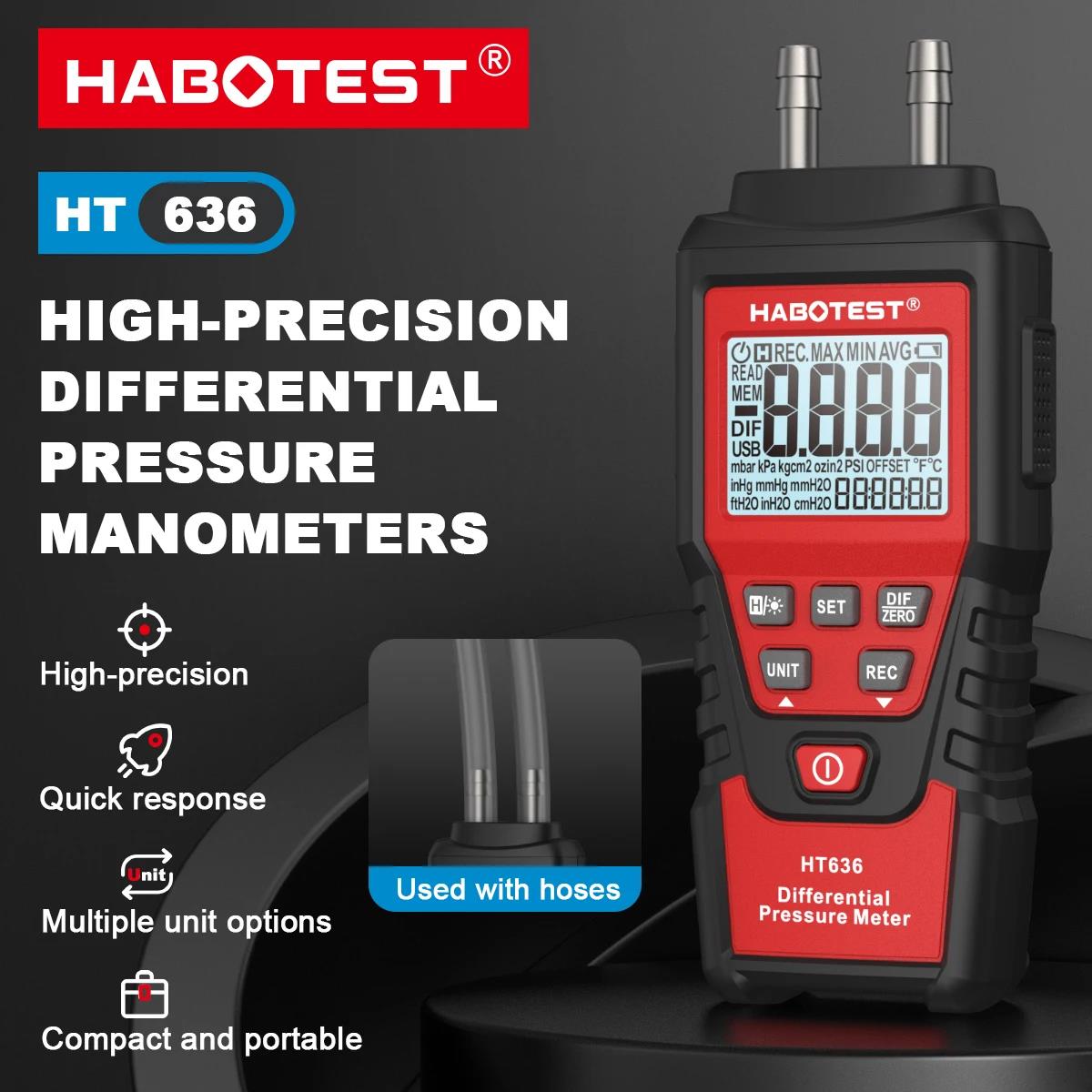 HABOTEST HT636 Digital Pressur - đánh giá và giá Analog Meter Gauge
