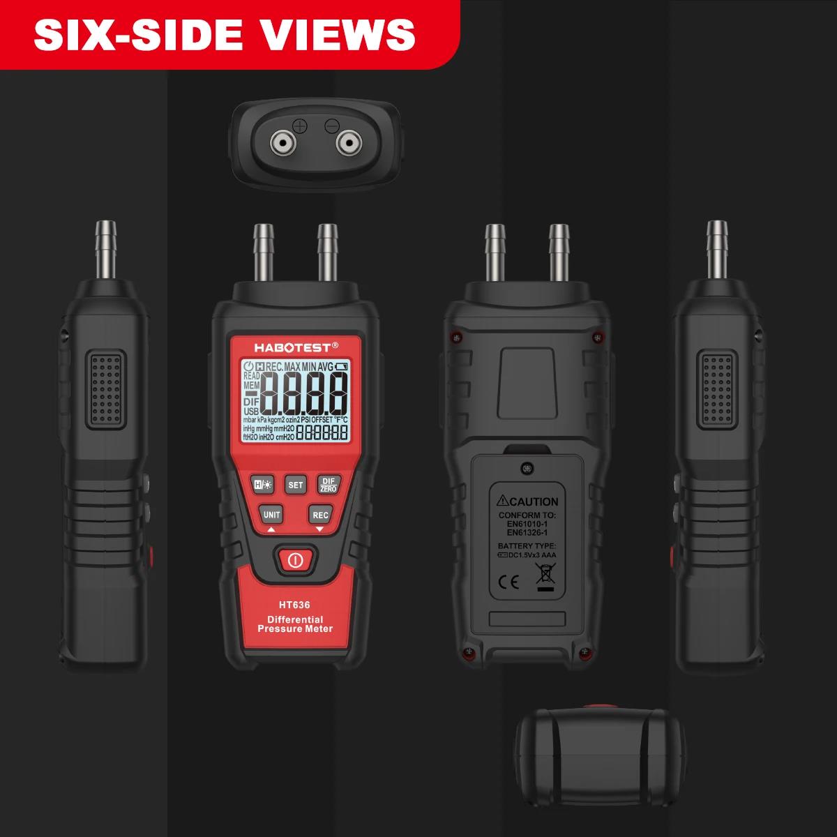HABOTEST HT636 Digital Pressur - đánh giá và giá Analog Meter Gauge