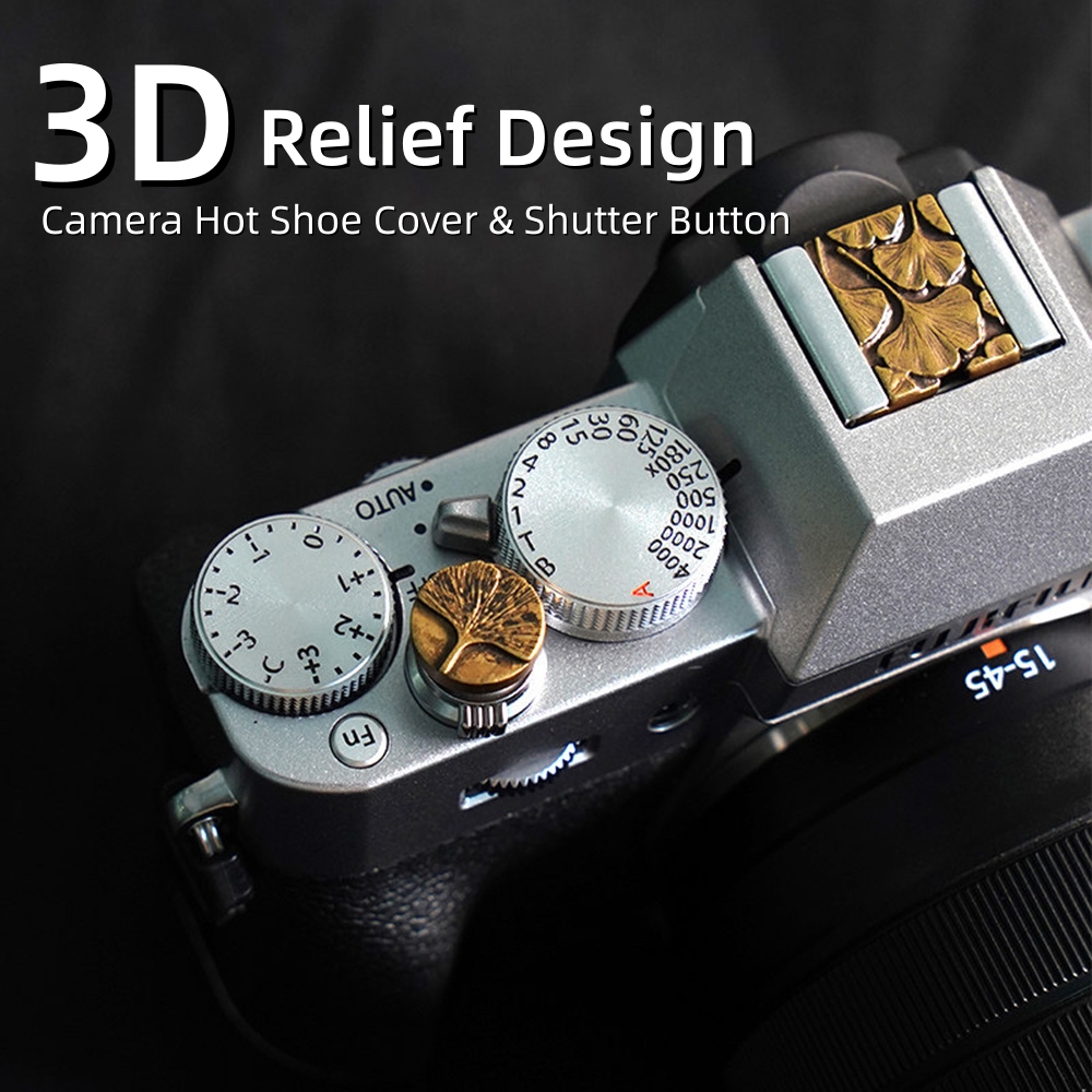Metal Embossed Camera Hot Shoe - đánh giá và giá Lens Cap Vintage
