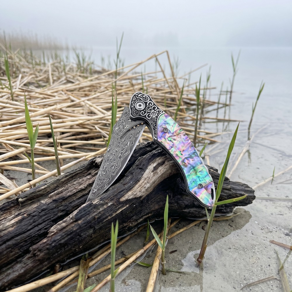 New Vintage Damascus Pattern B - đánh giá và giá Vintage Collectible Pocket Knives