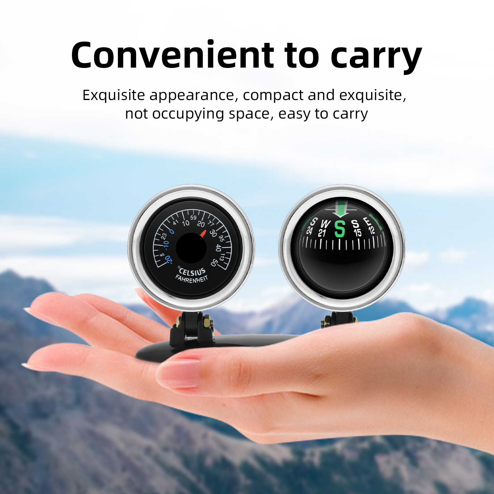 Car Ornaments Compass Thermome - đánh giá và giá Analog Meter Gauge