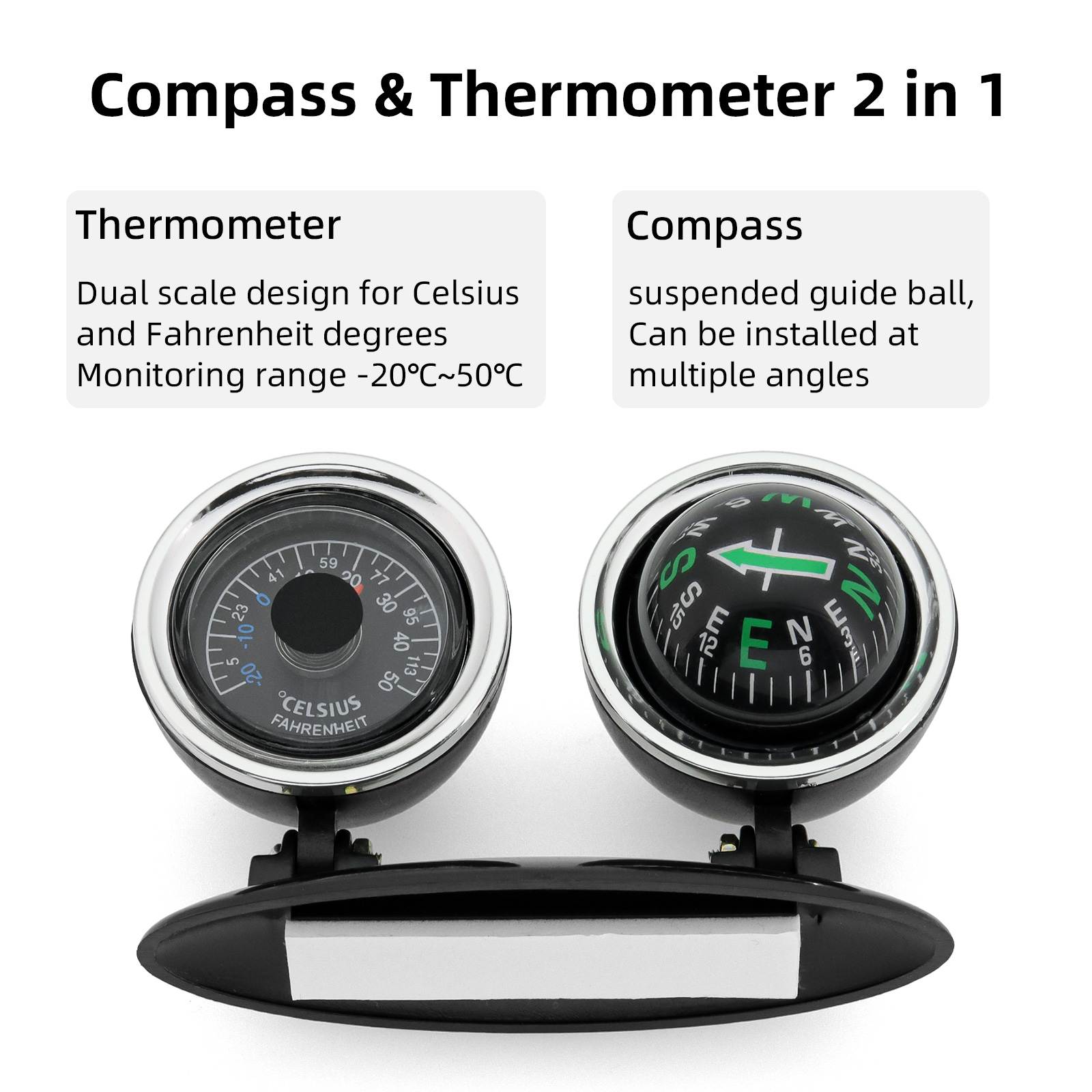 Car Ornaments Compass Thermome - đánh giá và giá Analog Meter Gauge