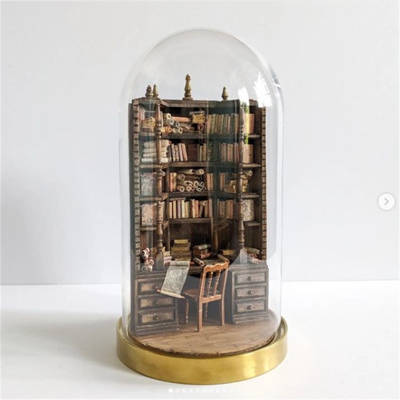 Miniature Bookcase Bookshelf D - đánh giá và giá Vintage Collectible Books
