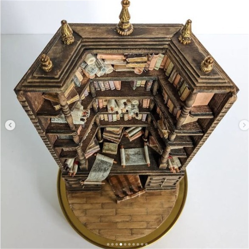 Miniature Bookcase Bookshelf D - đánh giá và giá Vintage Collectible Books