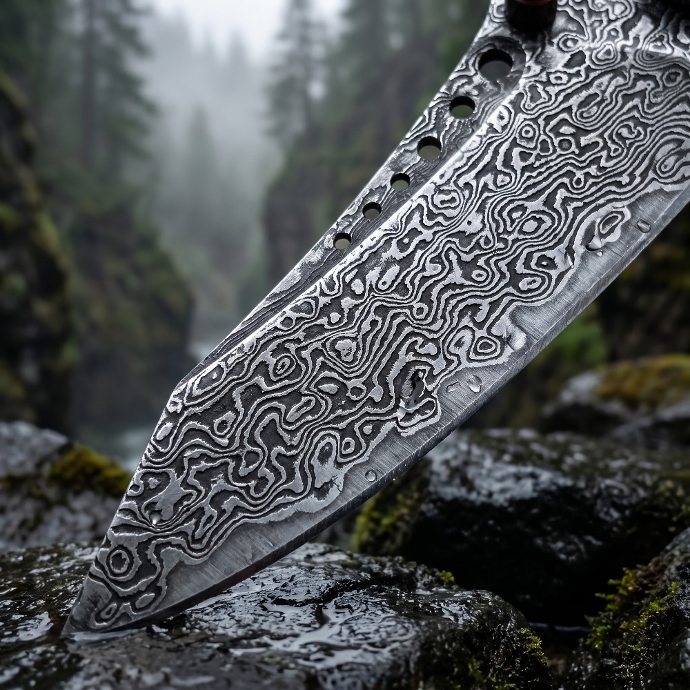 High Hardness Damascus Pattern - đánh giá và giá Vintage Collectible Pocket Knives