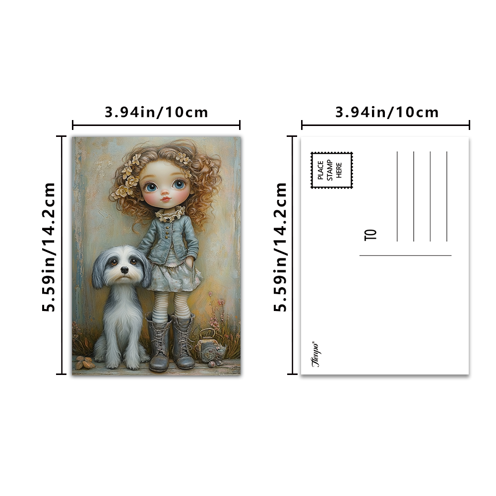 32pcs Vintage Cute Doll Postca - đánh giá và giá Vintage Collectible Dolls